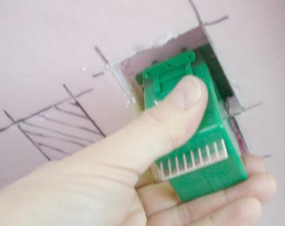 [into the key slot]