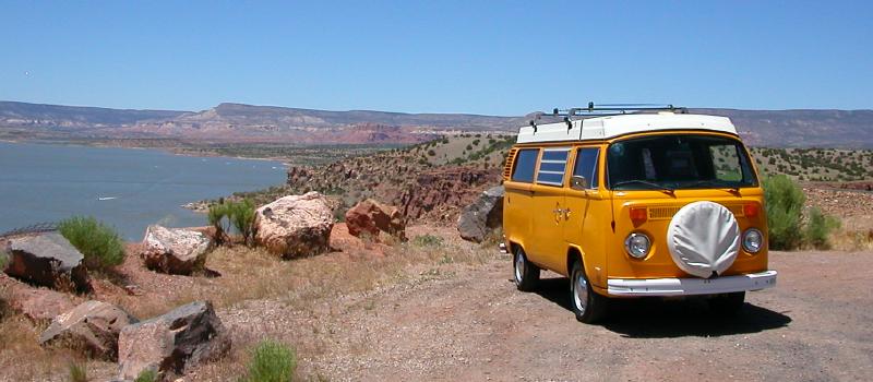 [Bus at Lake Abiquiu, NM]